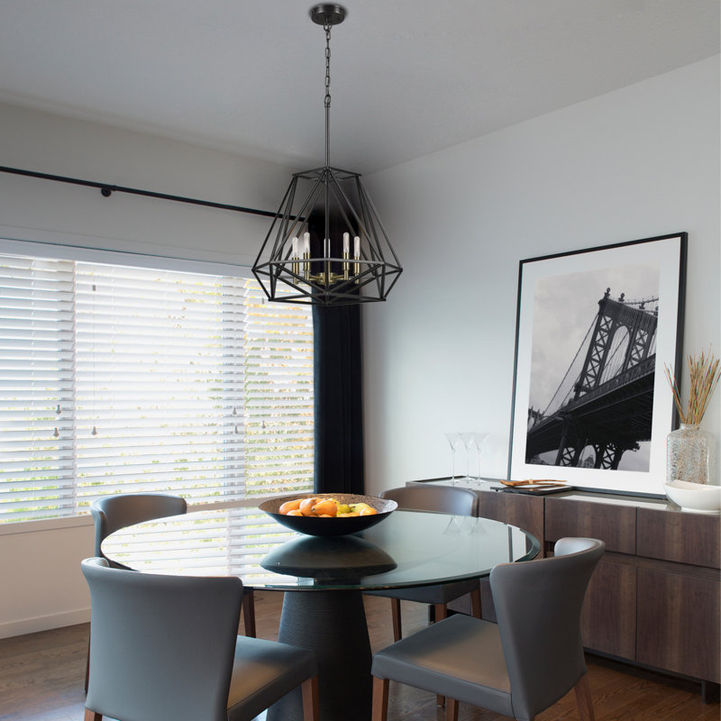5 - Light Dimmable Lantern Geometric Chandelier
