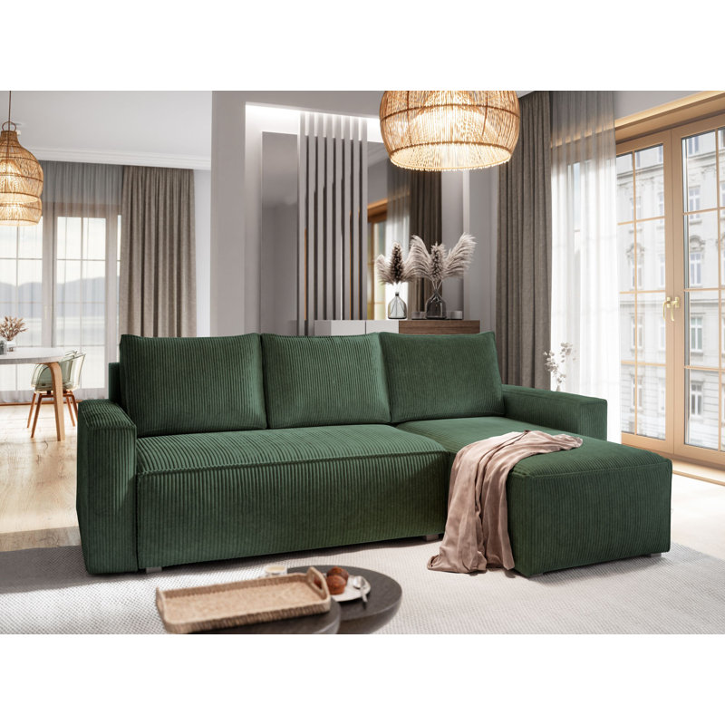 Shanett 3 Seater Sofa Bed, Green