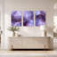 Ensemble de 3 toiles mauves et argentées-440293204