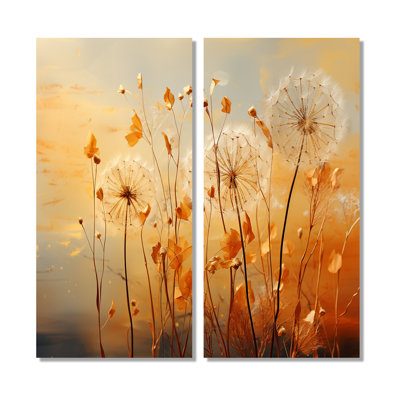 Chabut - Ensemble de 2 reproductions d'art sur toile orange
