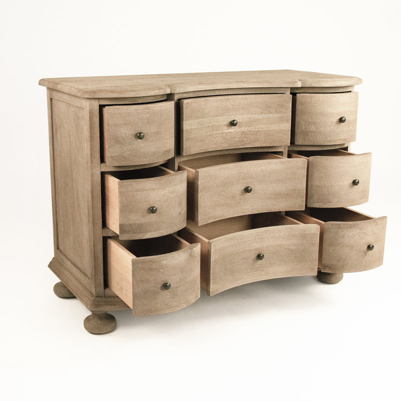 Solid Wood 9 - Drawer Dresser