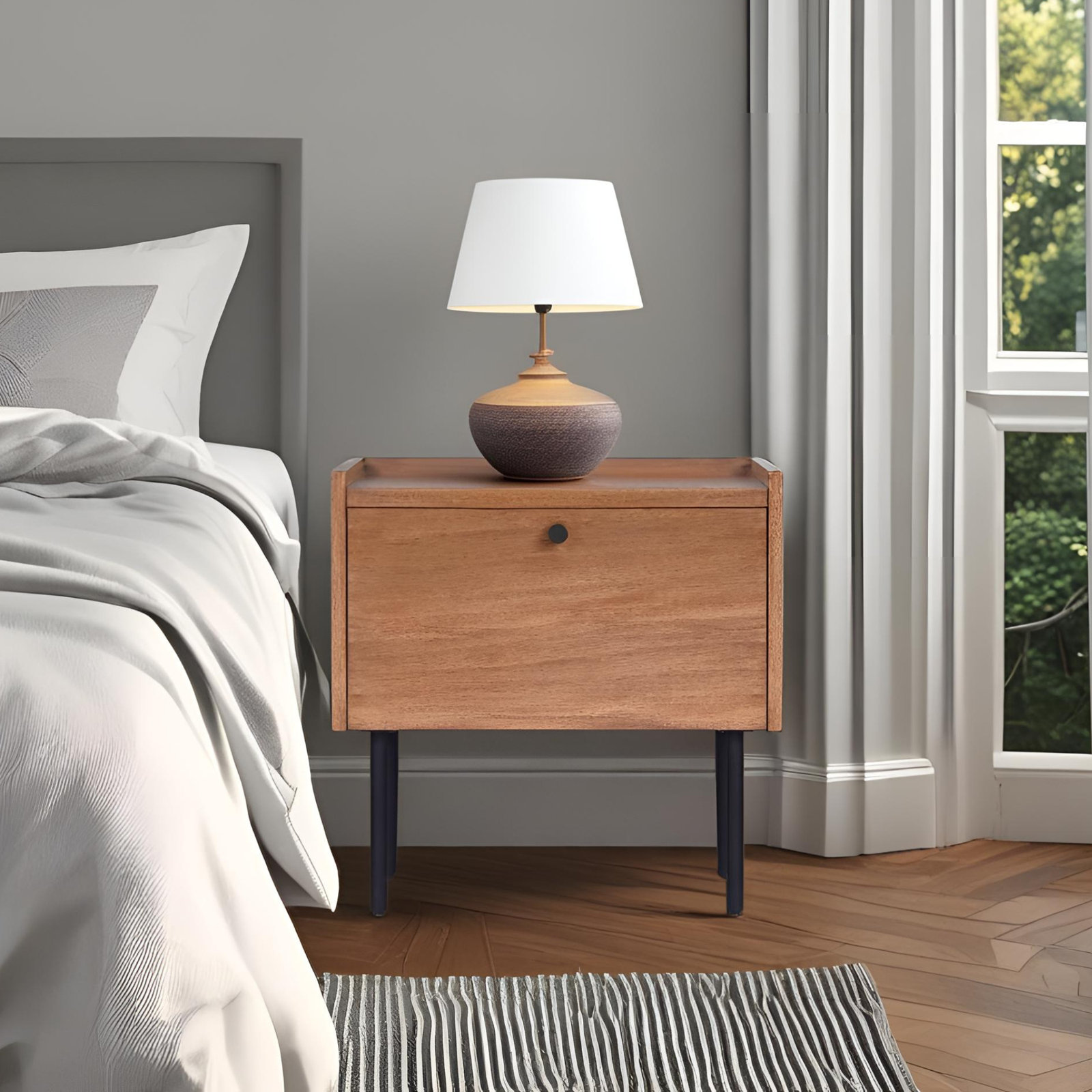 Ofra Mahogany Nightstand
