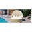 Round Sectional Daybed With Pe And Removable Ottomans All-Weather Outdoor , Beige Retractable Canopy, Adjustable Table, Stable Base