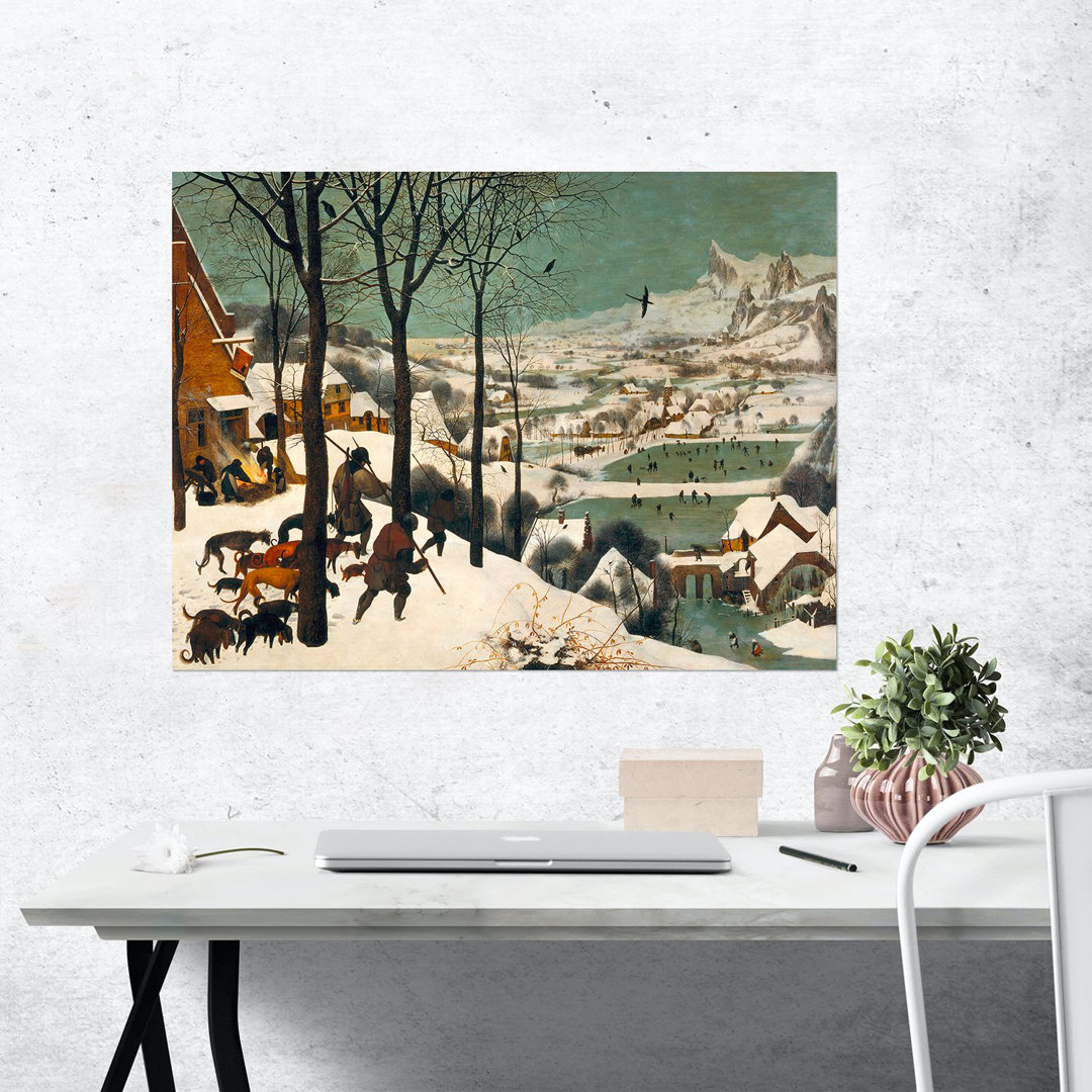 Wandbild Jäger im Schnee (Winter) von Pieter Bruegel dem Älteren