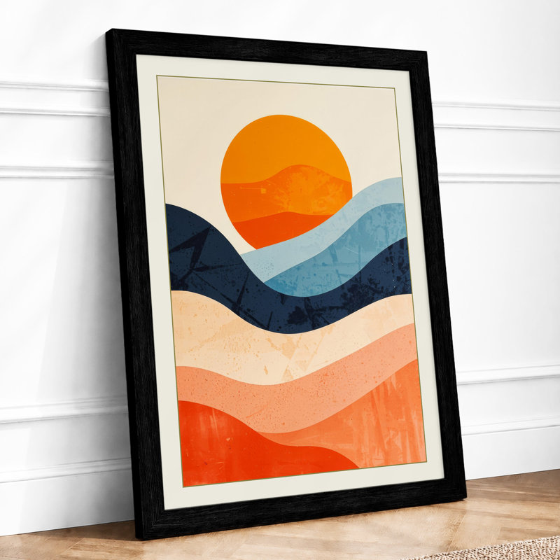 Desert Under Stars Minimalist - Print, Black, A4 - 29.7 x 21.0 cm