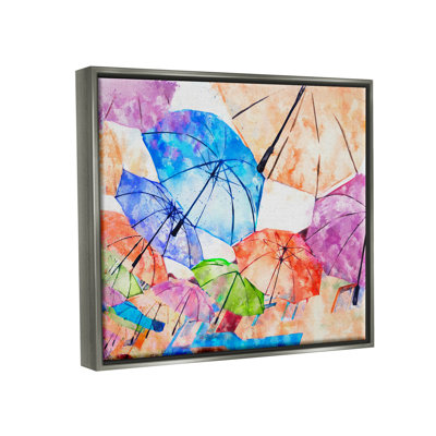 " Modern Bold Umbrellas Arrangement " by Ziwei Li Painting Print