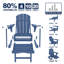 Chaise berçante pliante multifonctionnelle 4 en 1 avec repose-pieds rétractable Adirondack-2080447348-2098233942