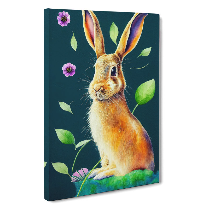 Magnificent Hare - Wrapped Canvas, 50cm H x 35cm W x 3cm D