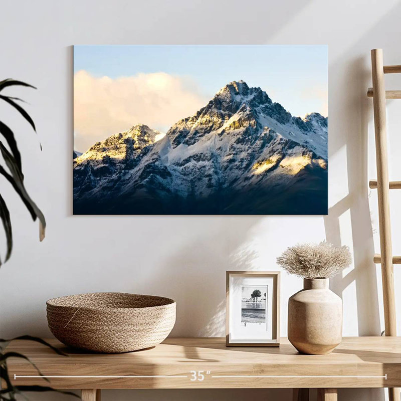 Montagnes enneigées pittoresques d'Alvord, H 16 po x l 24 po