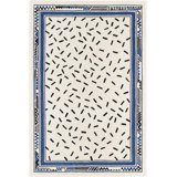 Trasimene Hand Tufted Wool Abstract Area Rug in Blue/Black/White