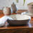 Ceramic Stainless Steel Serving Bowl