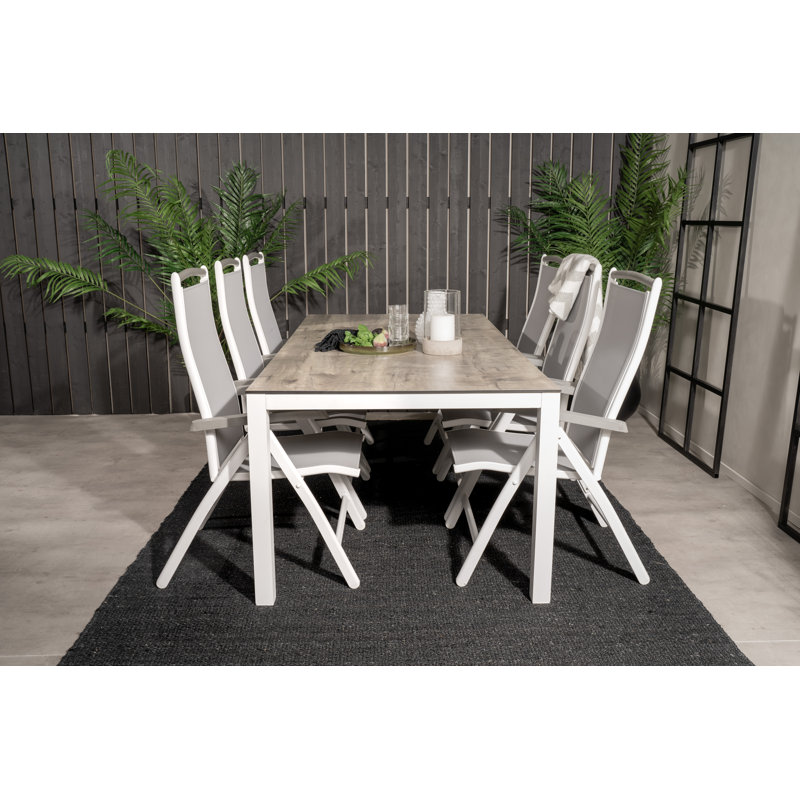 Drishya 6 - Person Patio Dining Set Rectangular Table
