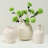 Approx 10"H Off White Ceramic Vase (5" Opening)