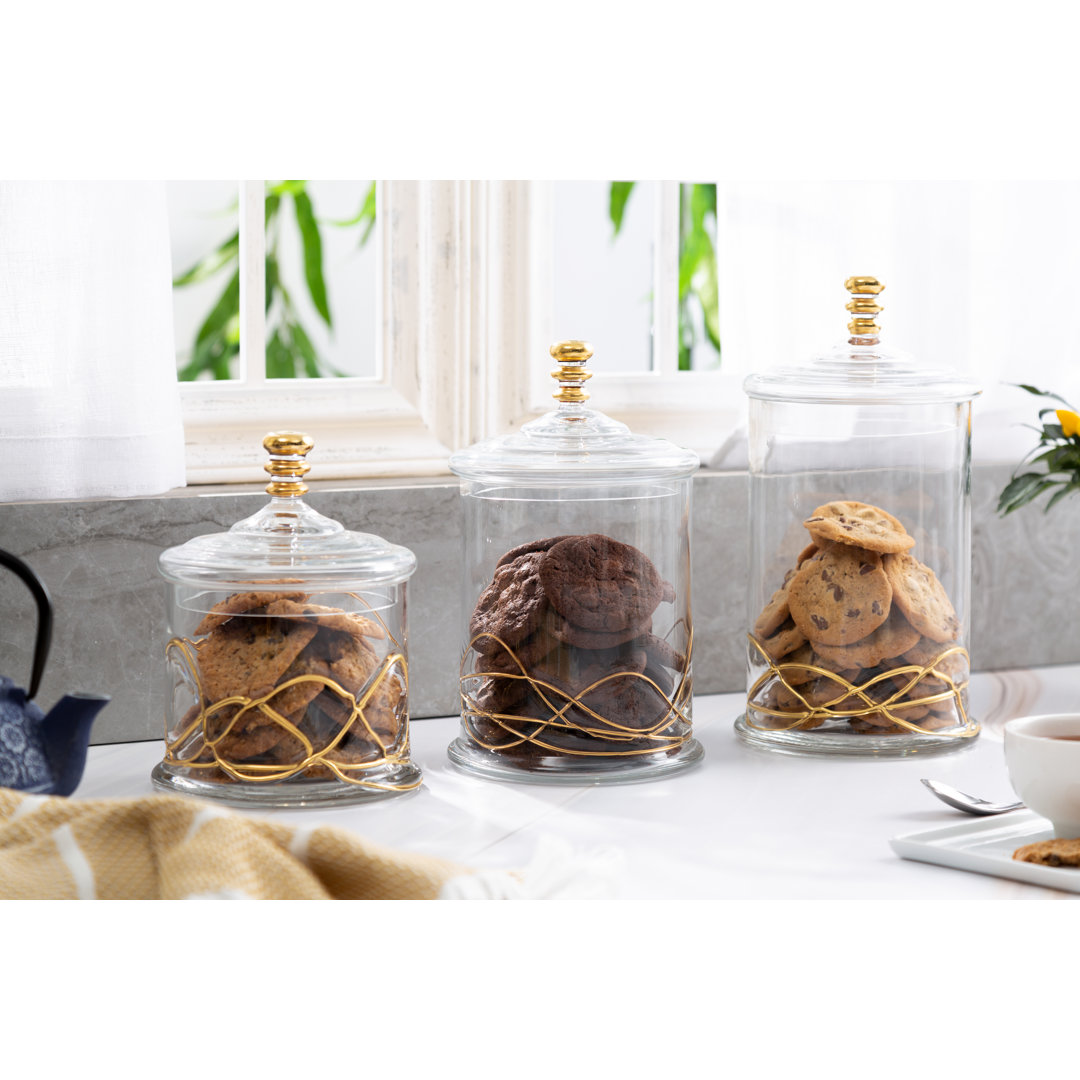 Glass Jar (Set of 3) Rosdorf Park