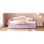 Lit de jour double rembourré avec éclairage à DEL, structure en bois massif, style velours moderne, idéal pour le rangement dans la chambre à coucher et la détente