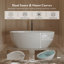 Baignoire de trempage en acrylique blanche autoportante avec trop-plein et bonde escamotable de 59 po x 29,5 po MonBlari-124541411-120392934