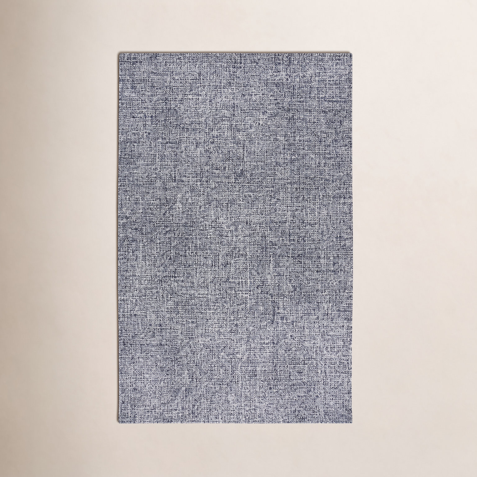 Britley Black White Hand-Tufted Wool Rug, Rectangle 3' x 5'