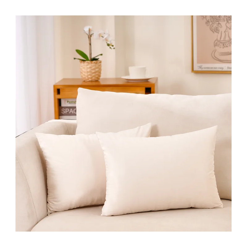 Ensemble de 2 housses de coussin en velours, Bleu foncé, Oui