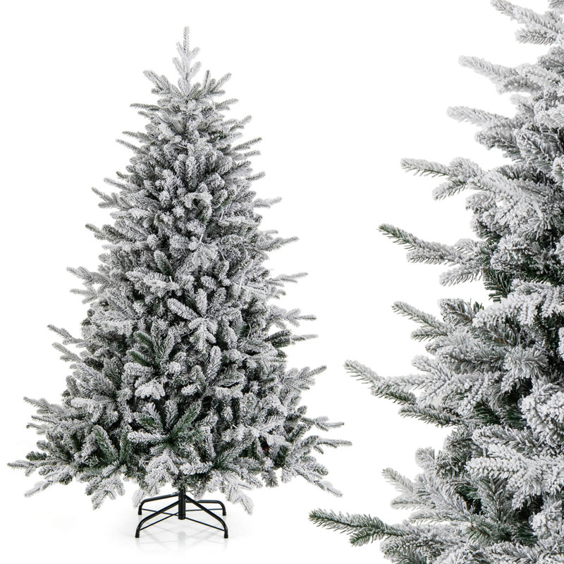 Sapin de Noël givré pré-éclairé, 6'