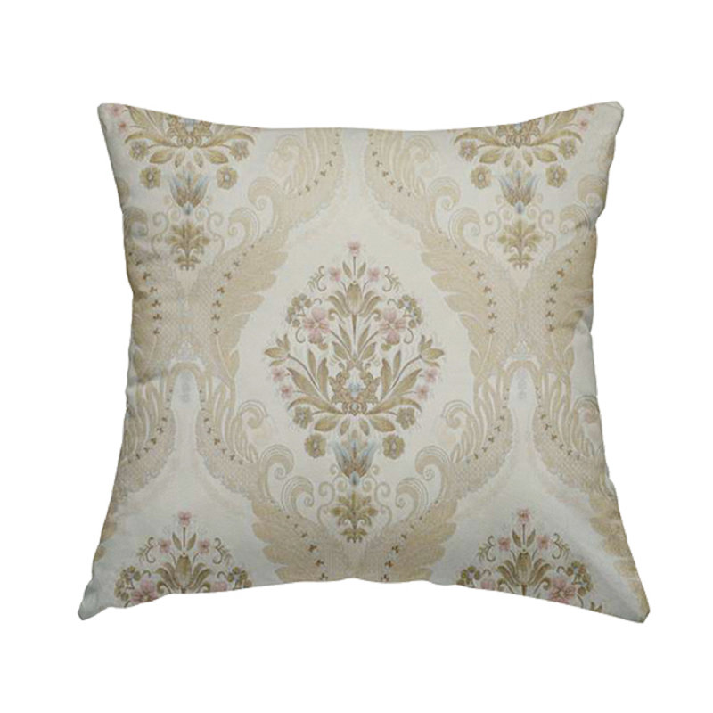 Dominguez Damask Square Throw Cushion, 55cm H x 55cm W x 5cm D