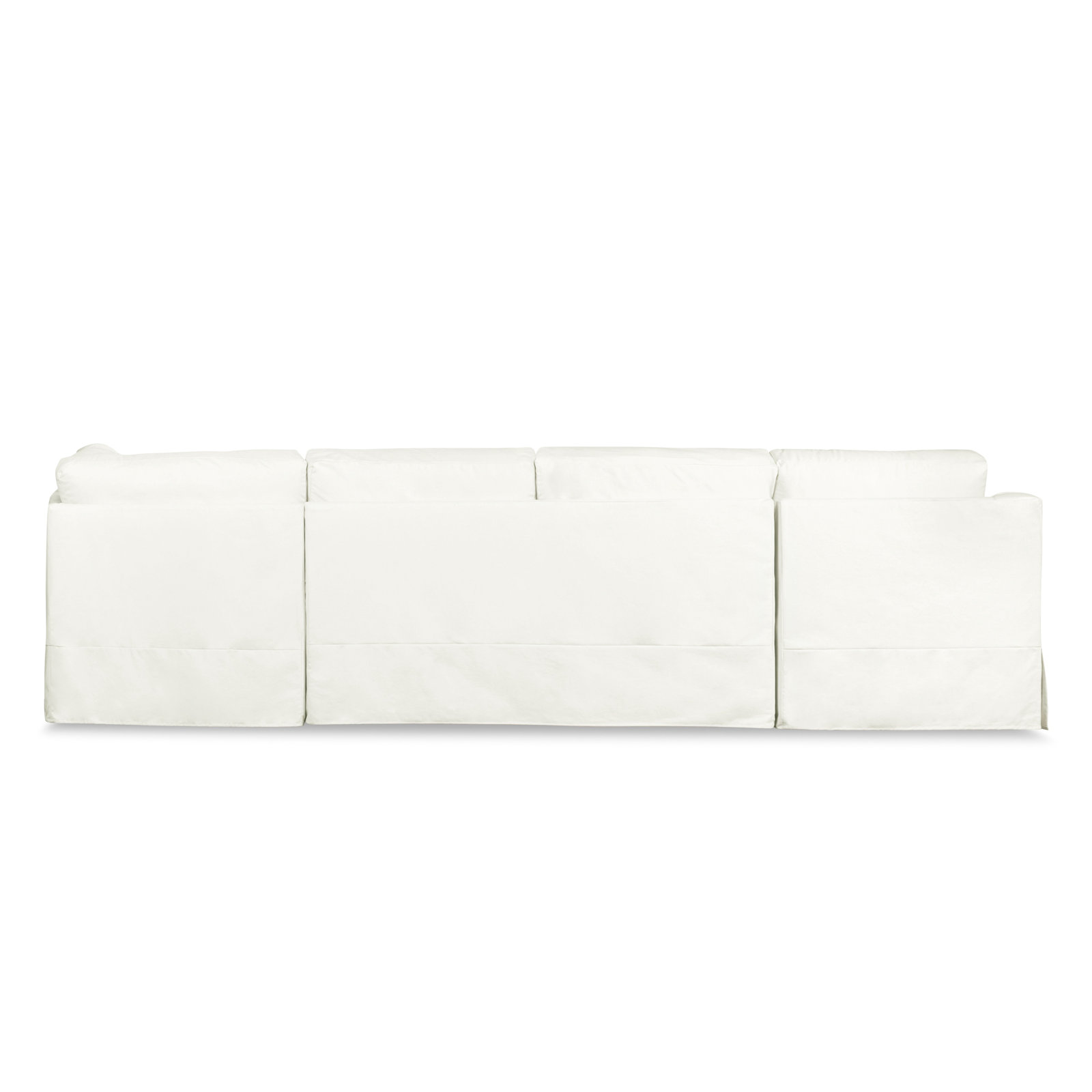 Cranbrook Slipcovered U-Sectional, Bayou Off White Canvas, Left Hand Facing