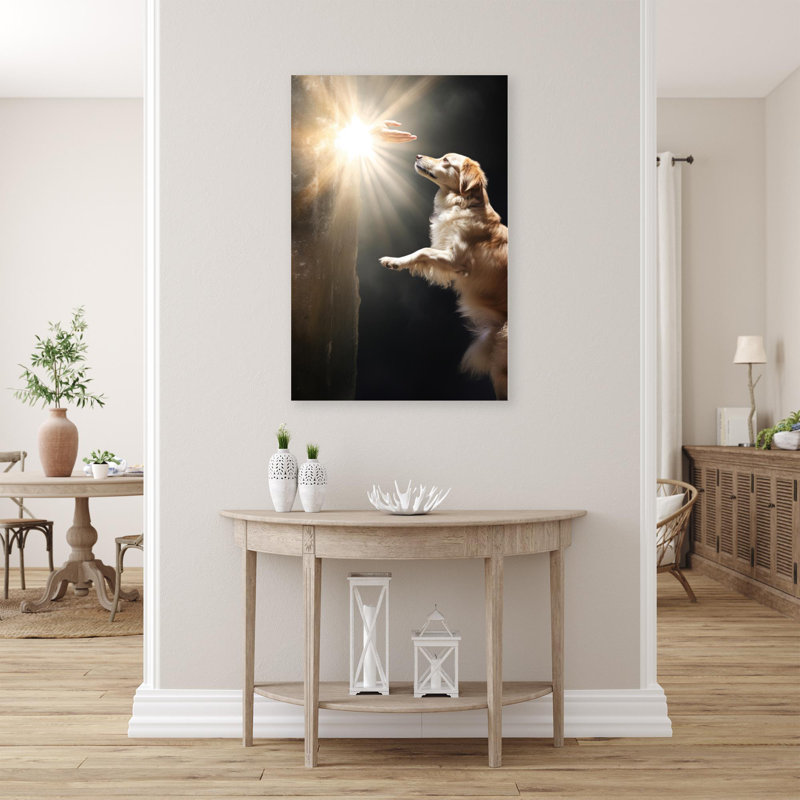 Chien 1 - 1 pièce, impression sur toile tendue, H 36 po x l 24 po x P 1,25 po