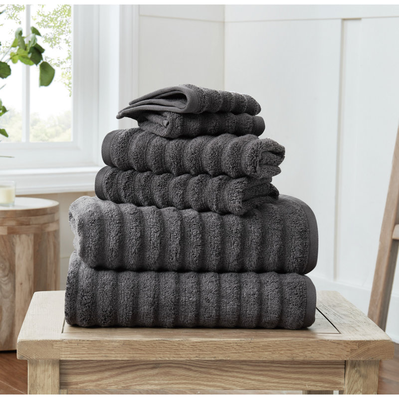 Ensemble de serviettes 6 pièces Christian Siriano, Gris