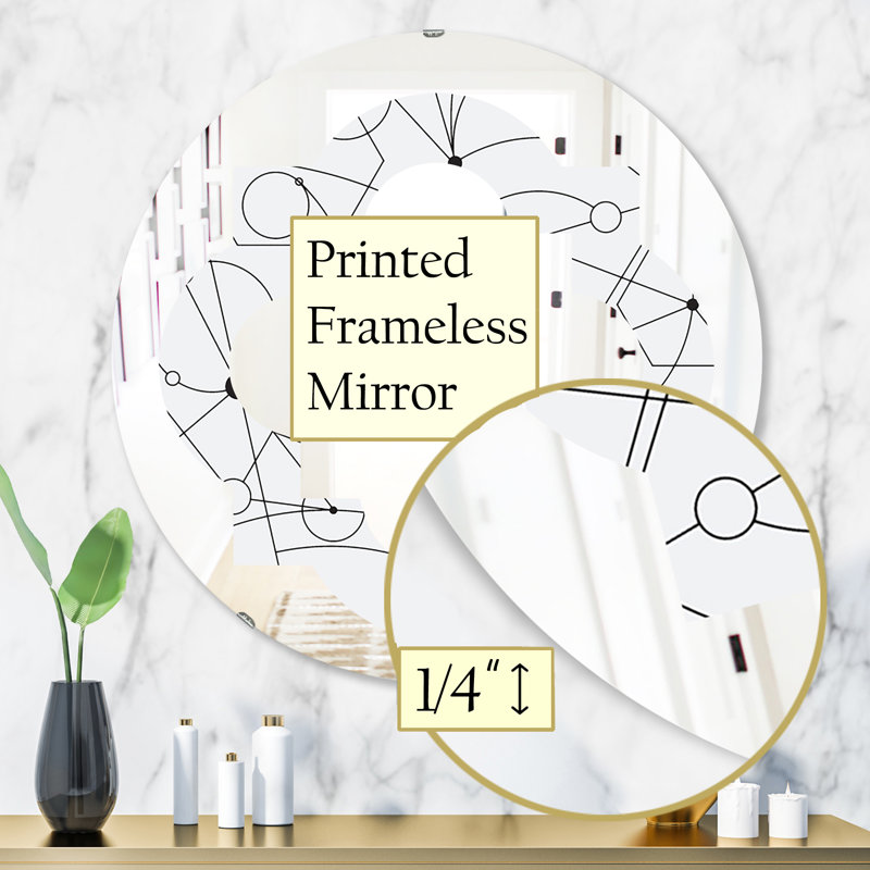 Miroir mural éclectique Quatrefoil, H 31,5 po x l po