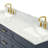 Partham 67'' Double Bathroom Vanity with Carrara Marble Top-93068103