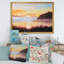Sur le lac avec les roseaux - Peinture sur toile-60162190-60162193