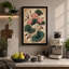 Pink Lotus in Frame Botanical - Wrapped Canvas-203523122-203523133