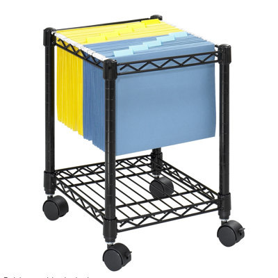 Compact Mobile Wire File Cart