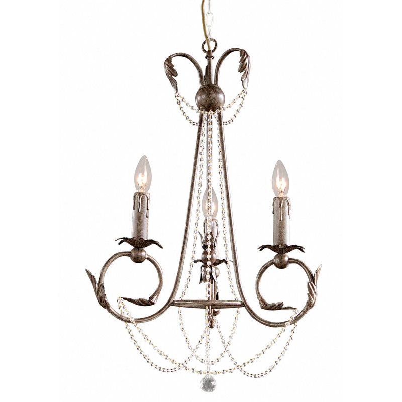 Traditional 3 Light Gold Chandelier