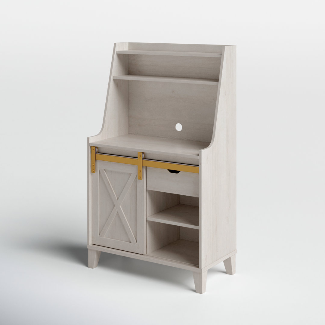 31.25'' Wood Standard Baker's Rack with Wooden Shelves Laurel Foundry Modern Farmhouse®