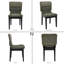 Modern Patchwork Upholstered Armless Dining Side Chairs, Contemporary PU Leather & Chenille Accent Chairs with Solid Wood Legs, Ergonomic Dining Chair for Kitchen Living Room-1804028236-1804028238