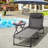 Outsunny Reclining Chaise Lounge Chair, Portable Sun Lounger, Folding Camping Cot With Adjustable Backrest And Removable Pillow For Patio, Garden, Beach-201239941