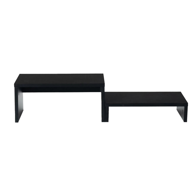 Shwana Manufactured Wood Stackable Monitor Stand, Black