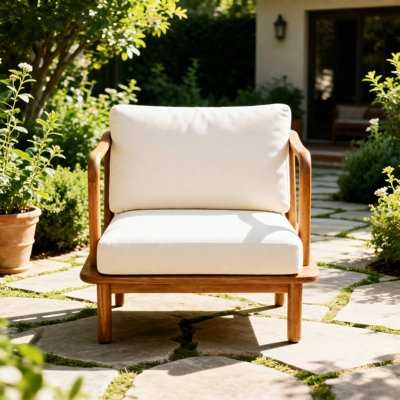 Chaise simple, chaise d'appoint avec coussin