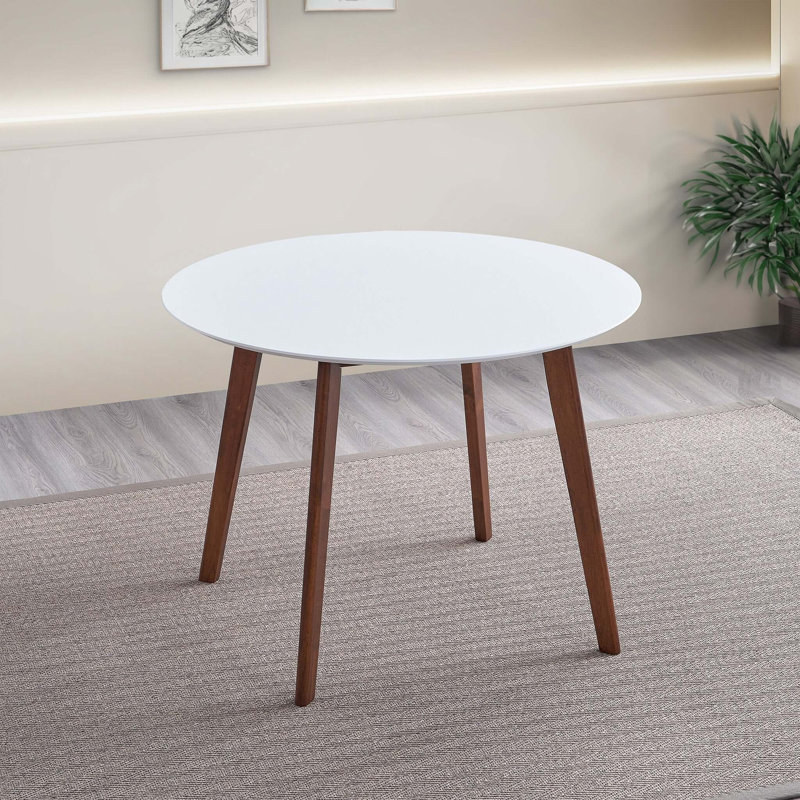 Iyad Round, Brown, 29.5"H x 39.4"L x 39.4"W, White