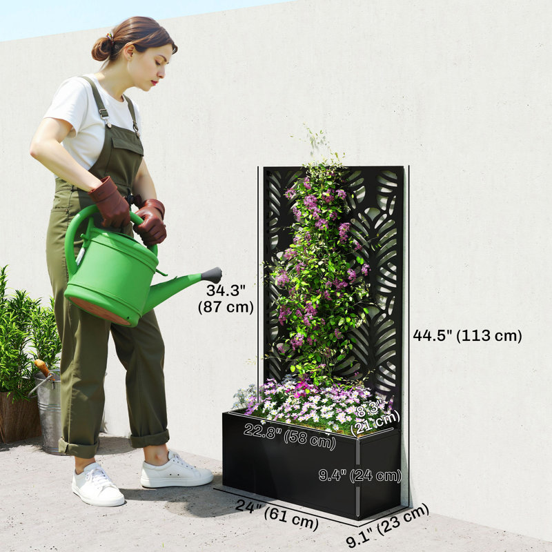 Jardinière avec panneau d'intimité, jardinière pour jardin