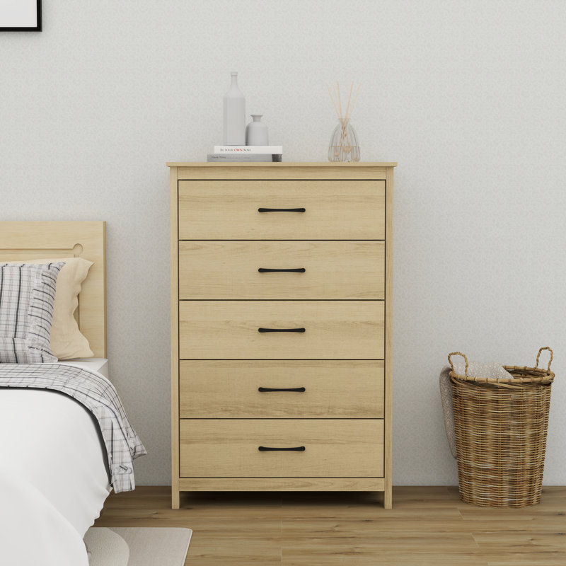 Allysyn 5 Drawer Dresser, Natural