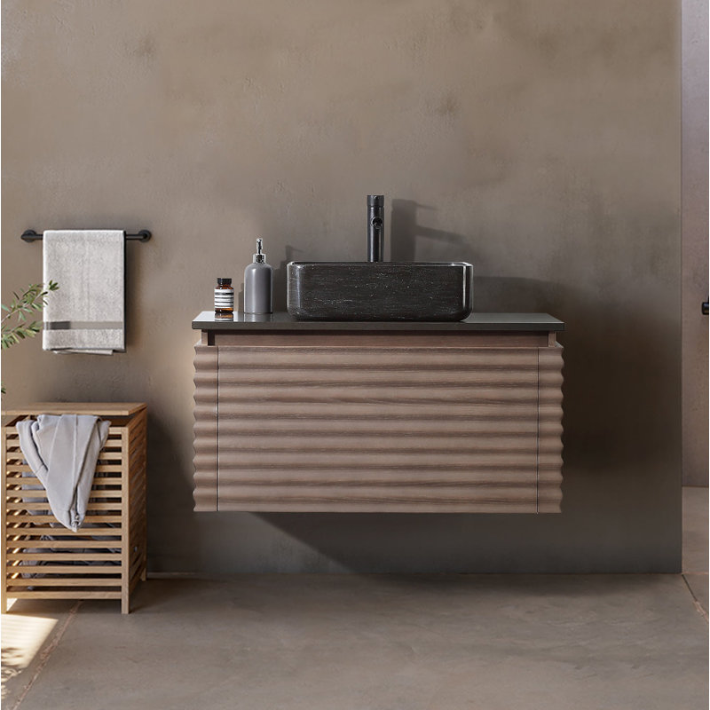 Ensemble de meuble-lavabo simple 36 po Jasmine, Beige