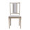 2 chaises d'appoint en lin beige - capacité de poids de 220 lb, largeur de siège de 20 po, profondeur de 16 po, hauteur de 19 po, coussinée pour le confort, fabrication en bois, stabilité à double piédestal, structure de chaise de salle à manger polyvalente
