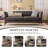 85.65” Tufted Chesterfield Faux Leather Sofa With Solid Wood Frame-649317892