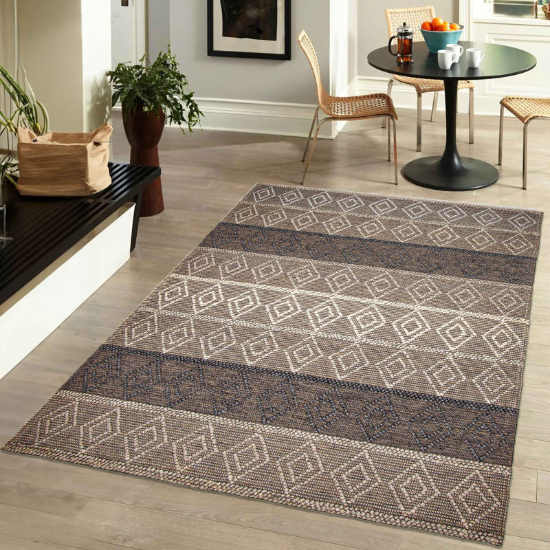 Tapis kaki en laine New Age Deumy