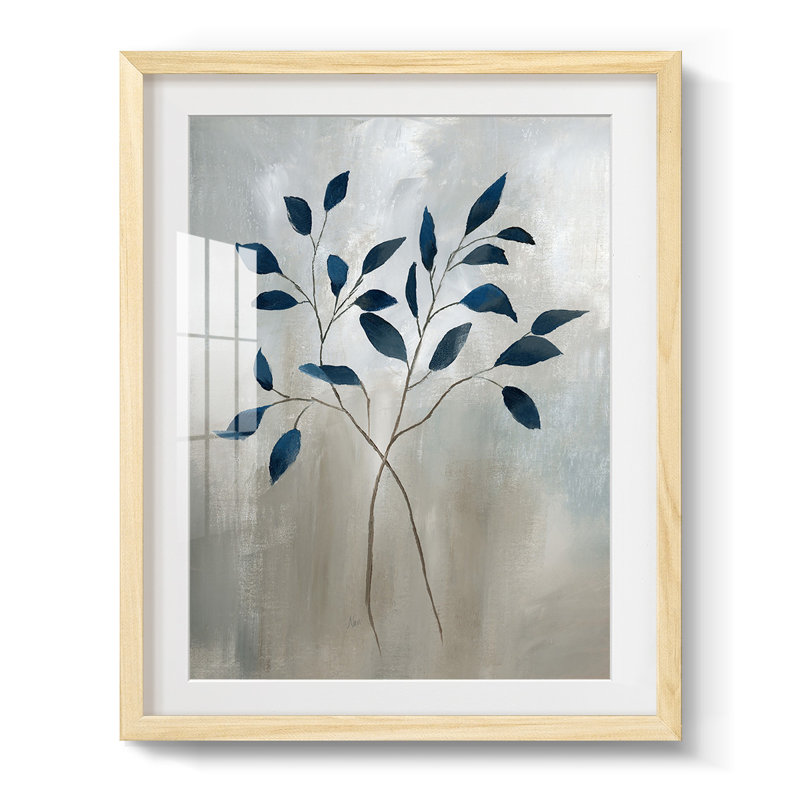 Indigo Foliage I - impression encadrée, Naturel, H 28,5 po x l 20,5 po