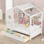 Lit simple en bois avec 2 tiroirs, lit pour enfant avec tablette de rangement, gris-644738578