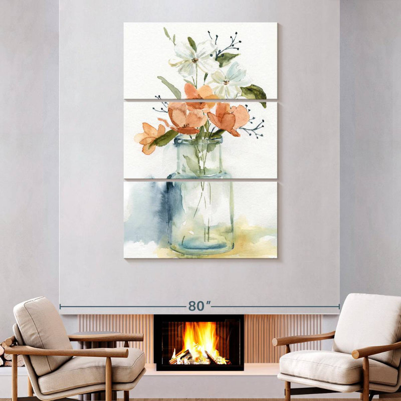 Harnek Simple Blossoms I, 74" H x 48" W