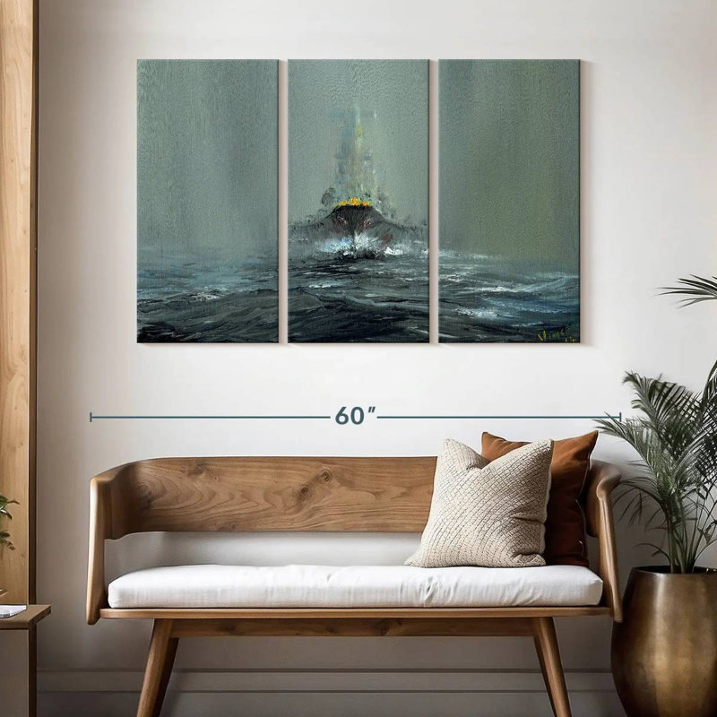 Mait Battleship Yamato 1945, 32" H x 50" W