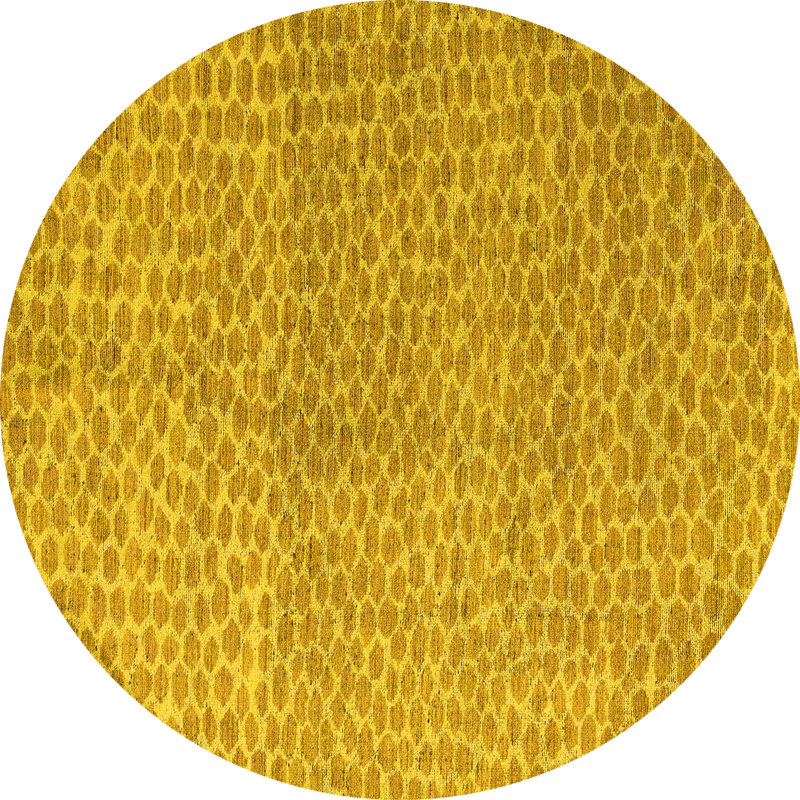 Washable Abstract Indoor Rug, Round 5'